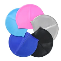 Trẻ em người lớn mềm cao đàn hồi đầu unisex tóc dài thời trang silicone không thấm nước mũ bơi thiết bị hàng loạt mũ bơi trẻ em giá rẻ