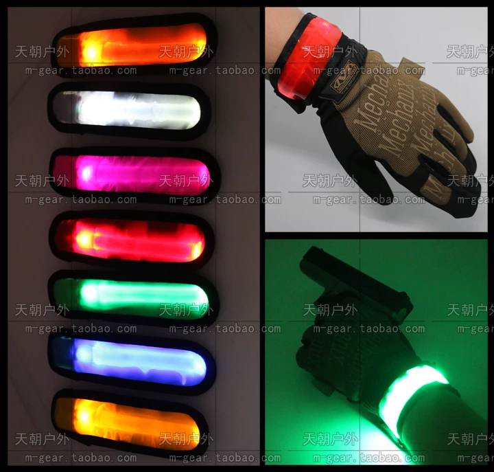[美式海豹LED可频闪战术手腕灯闪光信号灯队友识别救援求生灯]