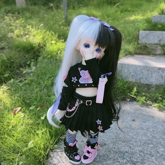 Black 1 / 6 Size｛ goods in stock ｝ bjd1 / 4 rabbit Sister msdmdd1 / 6 yosd doll Suit Electronic competition girl