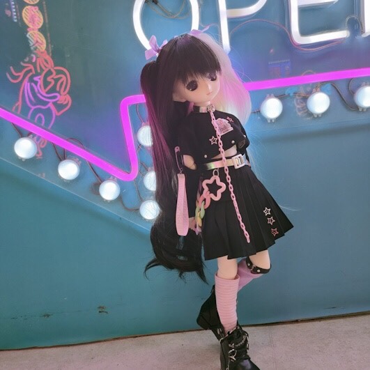 Black 1 / 4 Size｛ goods in stock ｝ bjd1 / 4 rabbit Sister msdmdd1 / 6 yosd doll Suit Electronic competition girl