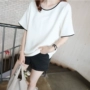 Mùa hè mới Han Fan thời trang tính khí áo sơ mi nữ đơn giản slim đồ ngủ lỏng kích thước lớn ngắn tay T-Shirt dịch vụ nhà kiểu đồ bộ