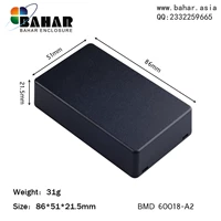Bahar Shell DIY -проводка Электронная продукт ABS Plastic Shell Cable Cable Приборная коробка BMD60018