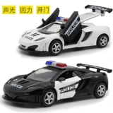Warrior, металлическая полицейская машина, игрушка для мальчиков, модель автомобиля со светомузыкой, полиция