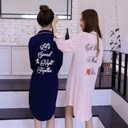 Sexy áo ngủ cardigan đồ ngủ dài modal dài tay nữ mùa hè cotton lỏng kích thước lớn dịch vụ nhà mùa thu và mùa đông