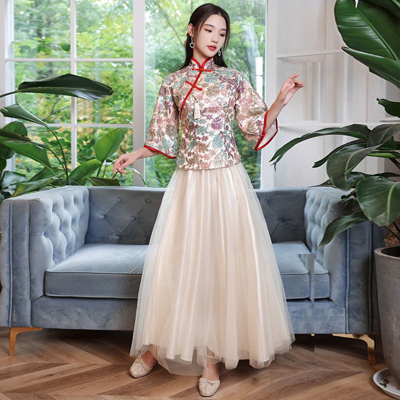  S+Flower Fairy C Style Trumpet Sleeves   + $0.48 