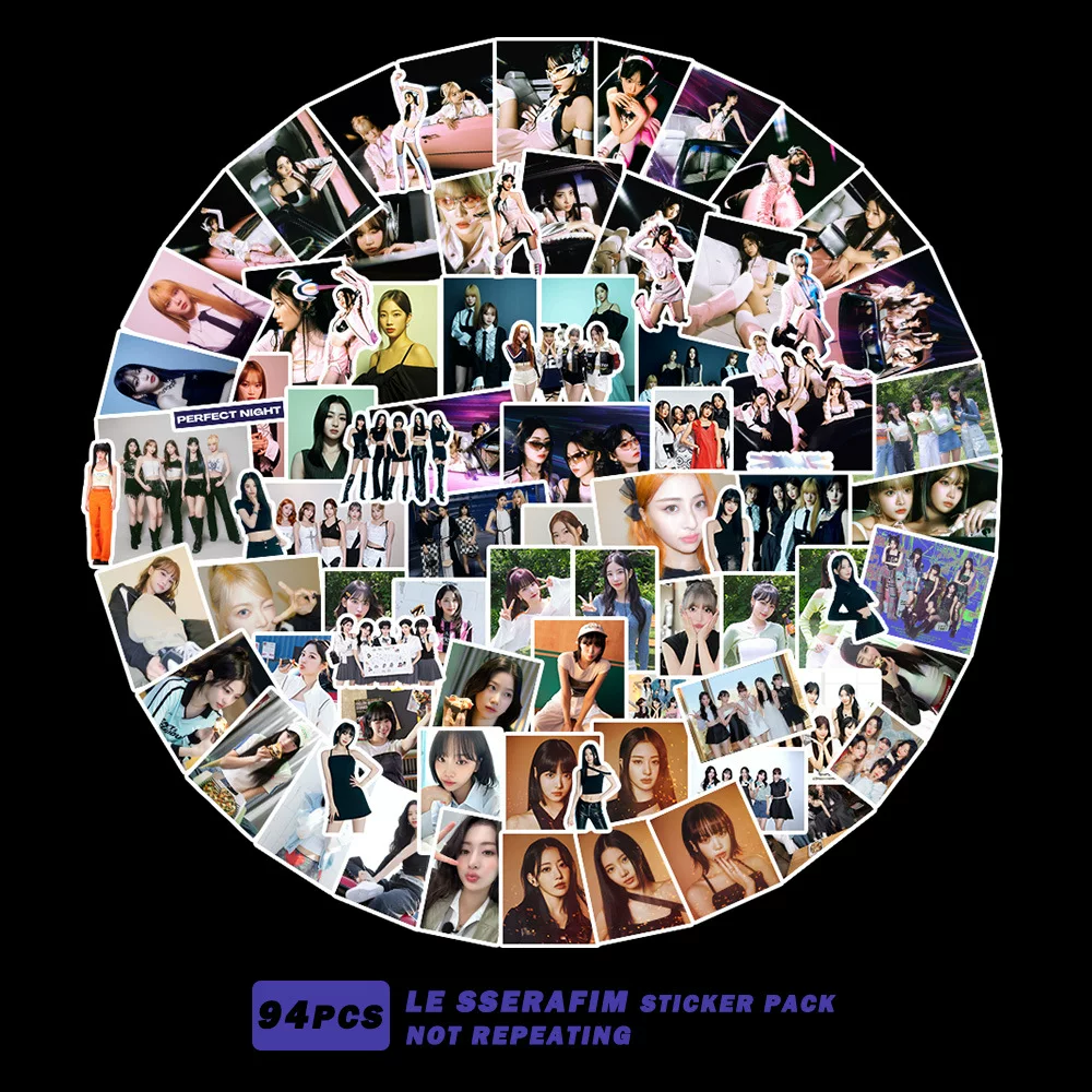 Группа Le SSSERAFIM Girls Return Album Perfect Night Night 94 наклейки для декора