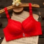 New red đồ lót áo ngực thu thập áo ngực nhỏ để nhận được sữa sexy đô thị phần dày không có vòng thép vẻ đẹp cô gái quần lót nữ