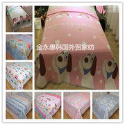 Xúc tiến korea twill bông giường trẻ em phim hoạt hình rửa giường bao gồm nệm điều hòa không khí gối ba mảnh giường