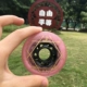 Набор из 8 розового плоского цветочного колеса 72 мм
