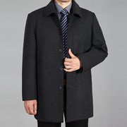 Mùa thu và mùa đông nam cha nạp trung niên len dày áo khoác nam ve áo jacket áo khoác XL áo gió