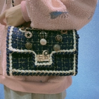 Вязаная сумка ручной работы, набор материалов, сумка на одно плечо, демисезонная сумка через плечо, «сделай сам», в стиле Шанель