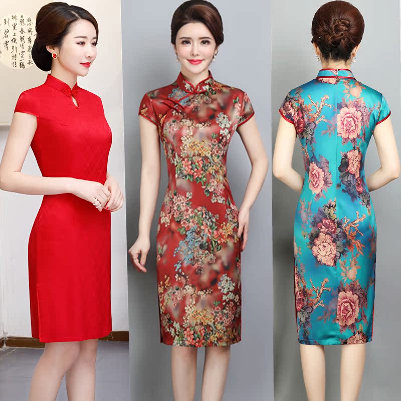 Lightweight summer cheongsam, sexy dress, light style, fitted