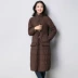 Deep 2018 mùa đông mới của phụ nữ mùa thu đông thời trang giản dị áo khoác cotton dài hoang dã 909 - Bông Bông