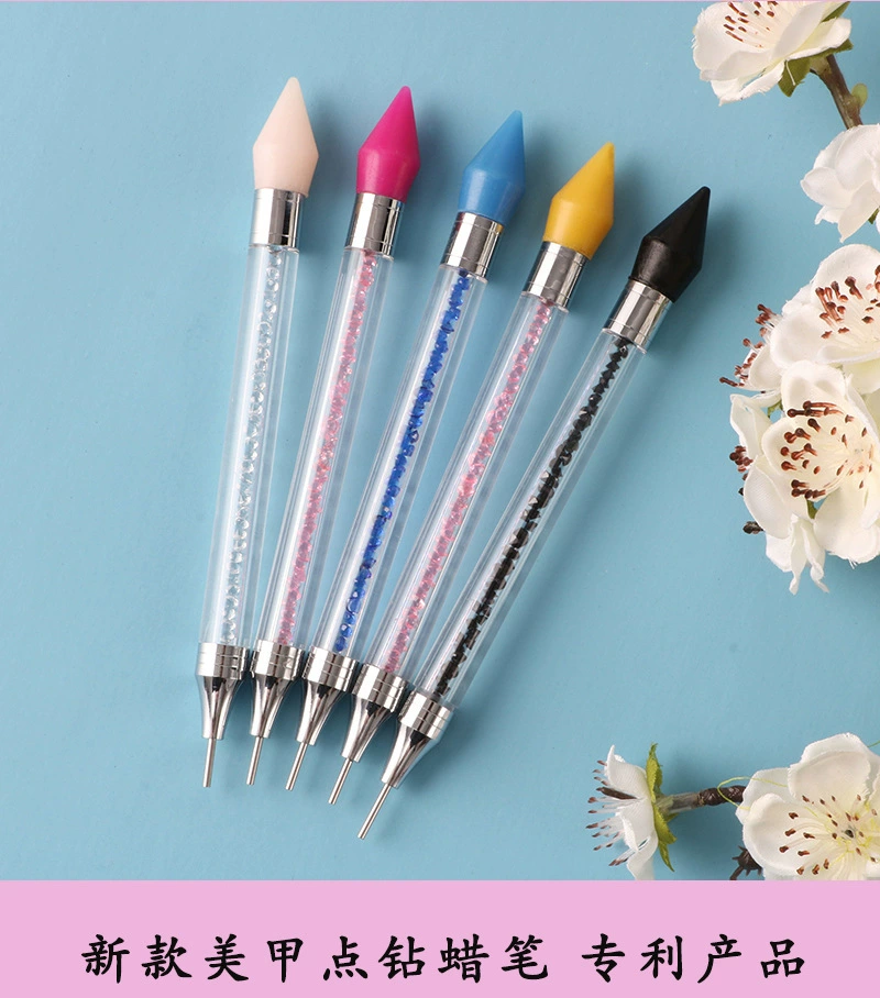Dụng cụ khoan điểm móng Acrylic Bút chì hai đầu Mũi khoan bút chì đa chức năng Bút mài móng tay - Công cụ Nail