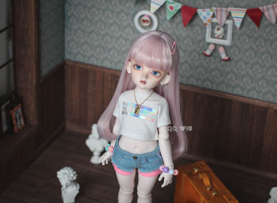 taobao agent [Dolly Planet] BJD/small cloth big 3 -point Blythe in the air bangs pear flower head long hair