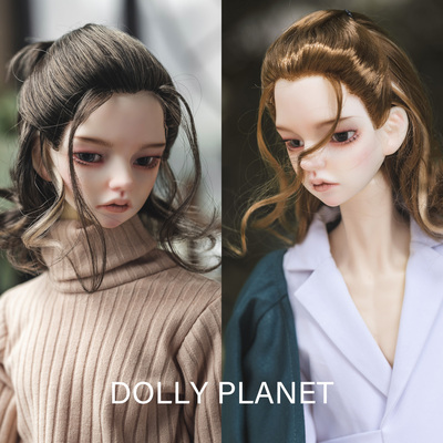 taobao agent BJD 3-point doll wigs uncle-type male soft silk/ultra-soft silk hand hook hairy dyeing aircraft head qq -10