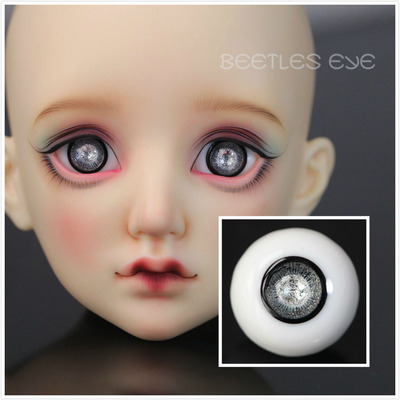 taobao agent [Dollyplanet] BJD exclusive baby uses hand -glass eye beads black iris silver foil pupils