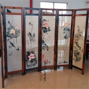 Thuyền cũ màn hình bằng gỗ mực vẽ Trung Quốc phong cách rắn cửa sổ gỗ phòng khách sảnh lối vào hội trường phân vùng cổ điển đồ nội thất cũ