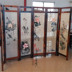 Thuyền cũ màn hình bằng gỗ mực vẽ Trung Quốc phong cách rắn cửa sổ gỗ phòng khách sảnh lối vào hội trường phân vùng cổ điển đồ nội thất cũ Màn hình / Cửa sổ