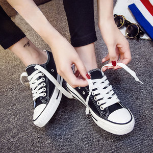小白帆布女鞋休闲球鞋新款
