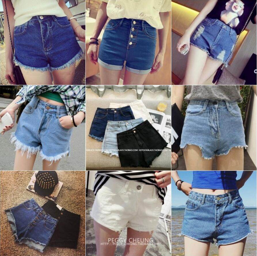 Nhà máy sản xuất trực tiếp bán buôn chợ đêm gian hàng cung cấp mùa hè mới phụ nữ quần short denim phụ nữ quần jean rộng chân quần