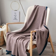 Bed and Breakfast phong cách tối giản màu rắn bông đan chăn giải trí máy lạnh chăn ngủ trưa chăn văn phòng Độc thân - Ném / Chăn