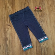 Được xuất khẩu sang Châu Âu và Hoa Kỳ Quần legging cotton giả cotton cho bé gái Quần jeans bé gái chín quần 0-1-3-6 tuổi - Quần jean