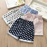 2018 mới nữ quần short bé mùa hè ăn mặc cô gái mặc polka dot polka-dot quăn quần short giản dị