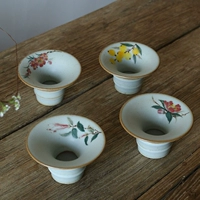 Jingdezhen vẽ tay underglaze màu hoa quả thủ công retro trà tươi rò rỉ bộ lọc trà lọc gốm Kung Fu bộ - Trà sứ bộ pha trà đạo