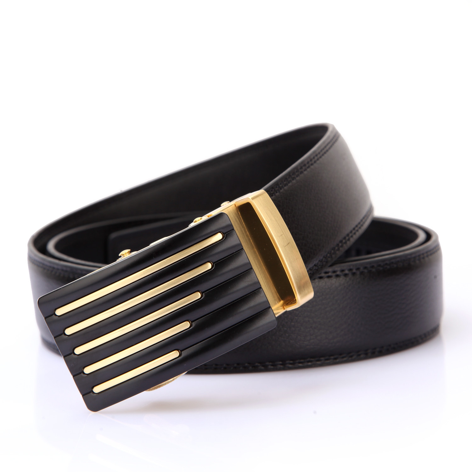 经典男士纯牛皮商务皮带原单正品青年休闲自动扣真皮裤带105