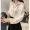 Áo sơ mi nữ dài tay áo sơ mi rộng kích thước lớn Quần áo nữ phỏng vấn nữ sinh viên đại học bán công nhân cổ trắng - Áo sơ mi dài tay