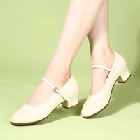 Белая танцующая обувь для матери, мягкая подошва, для среднего возраста