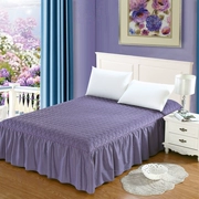 100% tinh khiết bông độn giường bông váy loại mảnh duy nhất bông màu rắn cộng với bông non-slip giường bìa bụi bảo vệ bìa 1.8 m