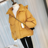 2018 mùa đông mới trùm đầu xuống áo phụ nữ ngắn Hàn Quốc phiên bản của lỏng hoang dã sinh viên bánh mì áo khoác áo khoác áo phao lông vũ nữ hàn quốc
