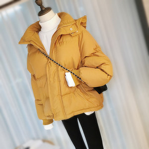 2018 mùa đông mới trùm đầu xuống áo phụ nữ ngắn Hàn Quốc phiên bản của lỏng hoang dã sinh viên bánh mì áo khoác áo khoác