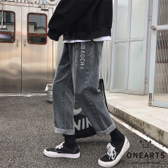 褲子男秋冬韓版潮流ins直筒寬鬆休閒男生牛仔褲加絨百搭闊腿長褲