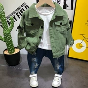 Quần áo trẻ em denim denim 2019 xuân mới 2 phiên bản Hàn Quốc 3 trẻ em 4 thời trang 5 áo 6 tuổi 7 áo trẻ em - Áo khoác