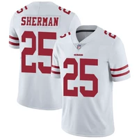 NFL quần áo bóng đá San Francisco 49 người 49ers 25 SHERMAN tân binh thế hệ thứ hai huyền thoại thêu jersey áo thun chơi bóng bầu dục