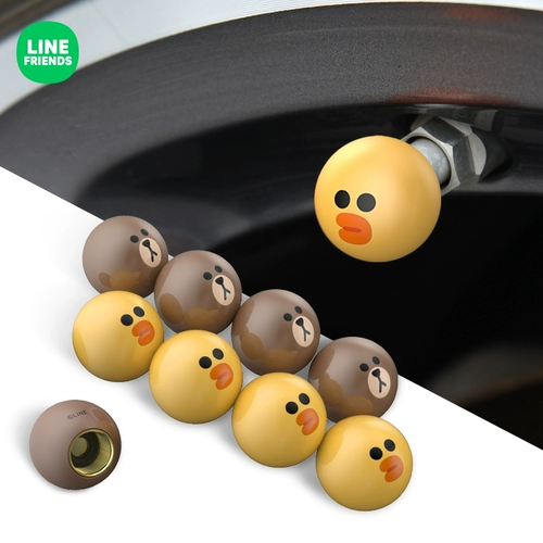 Line friends, колесо, шины, резиновый модифицированный милый мультяшный ниппель