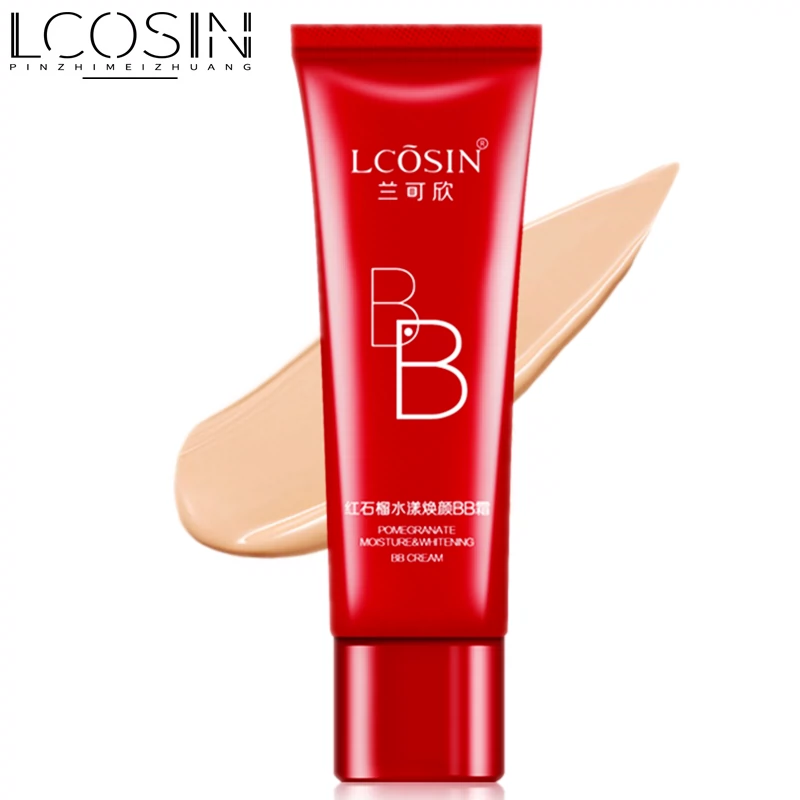Authentic Lan Kexin Red Pomegranate Water Rejuvenating BB Cream Oil Control Nude Makeup Concealer Waterproof Non-Takeoff Liquid Foundation - Kem BB