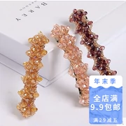 Hàn Quốc bốn hàng phụ kiện tóc kẹp pha lê Phiên bản Hàn Quốc của mùa xuân clip từ clip đầu clip trang sức rhinestone tinh tế hạt bán buôn