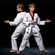 Cô gái trắng taekwondo quần áo eo trẻ em quần short chiến đấu mở võ thuật taekwondo phù hợp với nhóm đấm áo choàng