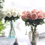 Одиночная симуляция розовая фальшивая цветочная набор высокопоставленных стола гостиной украшения цветочнико