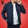 Playboy áo khoác nam Hàn Quốc phiên bản của xu hướng tự trồng đẹp trai 2018 mới thanh niên áo khoác mùa xuân và mùa thu của nam giới đích thực áo khoác hoodie nam