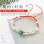 Ngọc bích đỏ tự nhiên vòng tay nữ Hàn Quốc nhỏ tươi ngọt hòa bình khóa vòng tay tay dây đeo đơn giản tính khí vòng tay vàng 24k