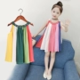 Cô gái mặc cô gái mùa hè 2018 dây đeo mới ăn mặc Hàn Quốc phiên bản của cô bé váy công chúa váy trẻ em đầm cho bé gái