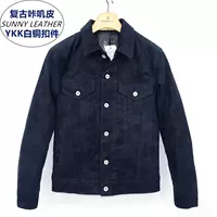 SCHOTT thế hệ thứ ba denim Ami 咔叽 retro mây sương mù hoang dã da lợn Nhật Bản Yoshida ốc vít da của nam giới da áo khoác nam 2021