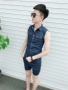2018 mùa hè của nam giới Hàn Quốc phiên bản thiết lập tinh thần xã hội chàng quần short jeans hai mảnh thanh niên bộ quần áo quần sooc nam
