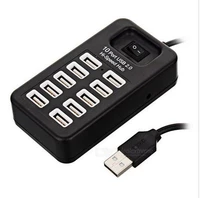 Bộ chia USB một kéo 10 máy tính xách tay mở rộng 2.0 đa bộ chuyển đổi trung tâm 10 cổng trung tâm - USB Aaccessories quạt mini đeo cổ