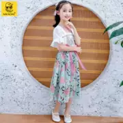 Thương hiệu cao cấp cho bé gái kiểu cổ Hanfu ăn mặc bé gái quần áo trẻ em bé siêu cổ tích trang phục công chúa hoa - Khác